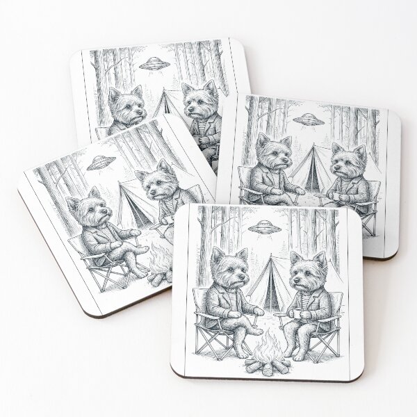 Item preview, Vintage Yorkshire Terrier Camping UFO Dog Mom Dad Lover designed and sold by TerryConnells.