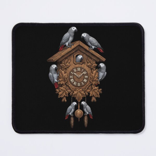 Item preview, Funny African Grey Parrot Clock Mom Dad Lover designed and sold by TerryConnells.