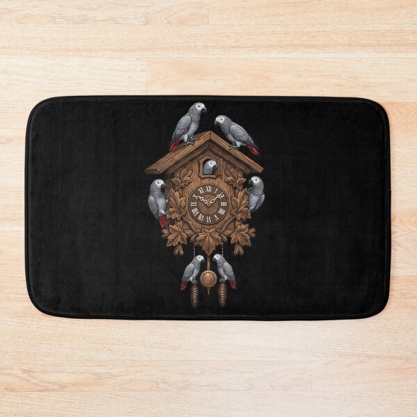 Item preview, Funny African Grey Parrot Clock Mom Dad Lover designed and sold by TerryConnells.