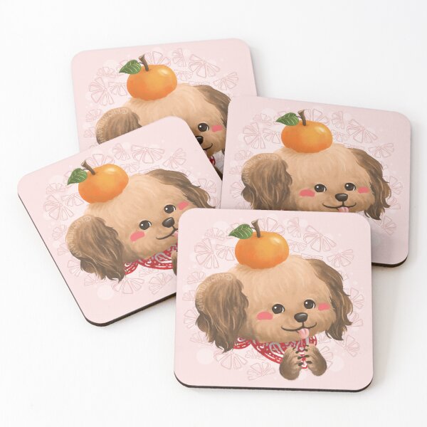 Item preview, Brown Poodle with Orange Fruit on Head  designed and sold by Khotekmei.