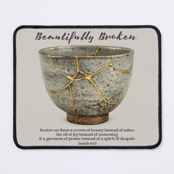 Item preview, Beautifully Broken shirt Christian mental health Christian encouragement Wellness Christian ministry Kintsugi Shirt   designed and sold by FTLOG.