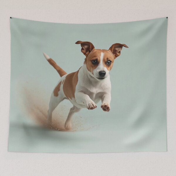 Item preview, Jack Russell Terrier Play Surge Motion Design | Dynamic Jumping Dog Action Art designed and sold by ArtivaNest.
