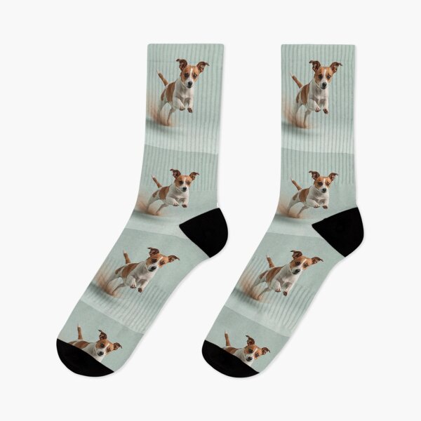 Item preview, Jack Russell Terrier Play Surge Motion Design | Dynamic Jumping Dog Action Art designed and sold by ArtivaNest.