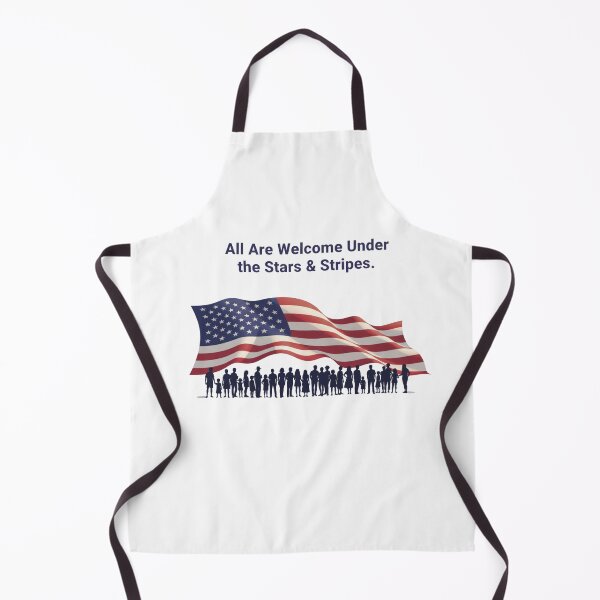 Item preview, All Are Welcome Under the Stars and Stripes — American Flag Unity Diversity Patriotic Art designed and sold by nancysdaughter.