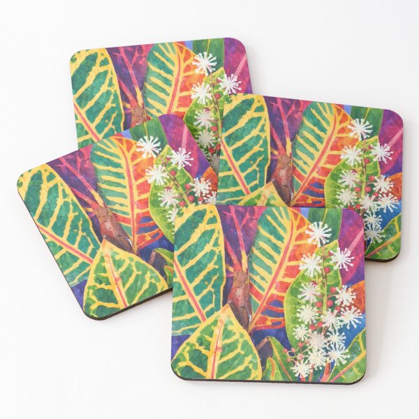 Item preview,  Leaves and Flower Collage – Colorful Botanical Children’s Illustration” designed and sold by SWSandraWechner.