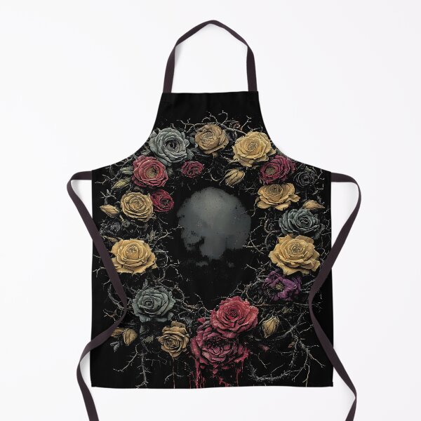 Item preview, Gothic Rose Wreath Dripping Blood Dark Floral (BLACK) designed and sold by MorbidDreams.