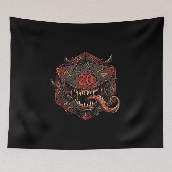 Item preview, 20 Polyhedral Dice Mimic Monster Tabletop Gamer designed and sold by Fenay Designs.