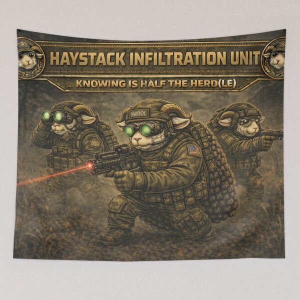 Item preview, Haystack Infiltration Unit – Sheep-I Joe Stealth Recon Parody designed and sold by Thpoar.