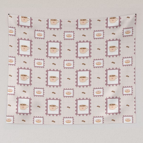 Item preview, Pastel Coffee and Donut Seamless Pattern | Cute Café Kawaii designed and sold by FWLclub.