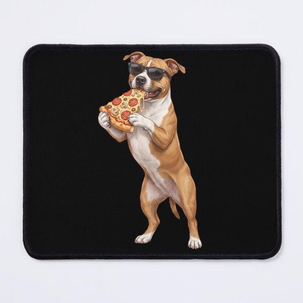 Item preview, Funny American Staffordshire Terrier Eating Pizza Dog Mom Dad Lover designed and sold by TerryConnells.