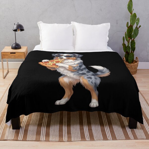 Item preview, Funny Australian Shepherd Eating Pizza Dog Mom Dad Lover designed and sold by TerryConnells.