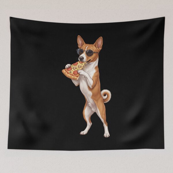 Item preview, Funny Basenji Eating Pizza Dog Mom Dad Lover designed and sold by TerryConnells.