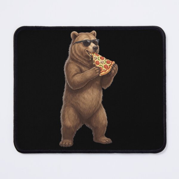 Item preview, Funny Bear Eating Pizza Animal Lover designed and sold by TerryConnells.