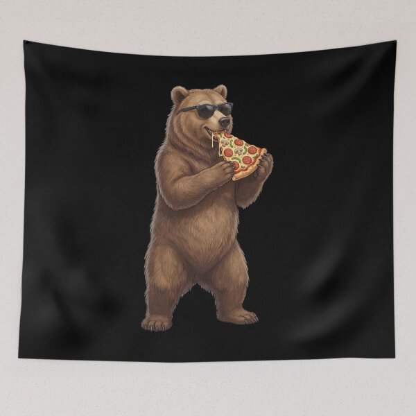 Item preview, Funny Bear Eating Pizza Animal Lover designed and sold by TerryConnells.