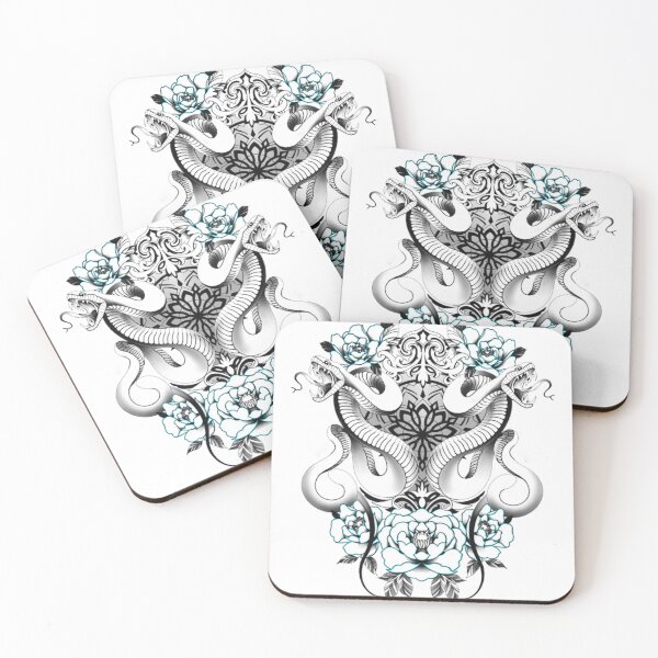 Artikelvorschau, Symmetrisches Schlangen-, Blumen-, gotisches Ornament- und dunkles Design entworfen und verkauft von MateWZ.