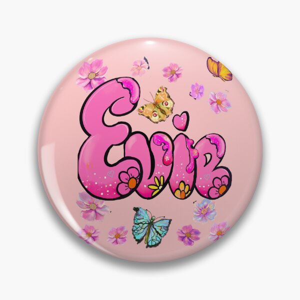Item preview, Evie name with flowers - purple floral butterfly aesthetic  designed and sold by Artonmytee.