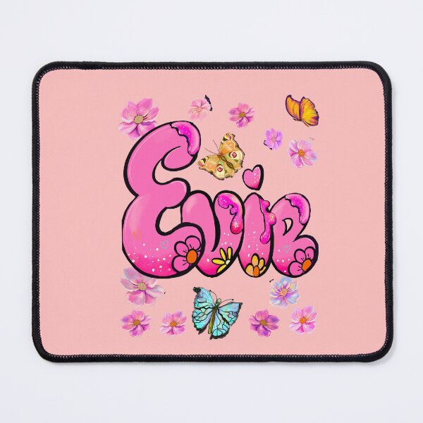 Item preview, Evie name with flowers - purple floral butterfly aesthetic designed and sold by Artonmytee.
