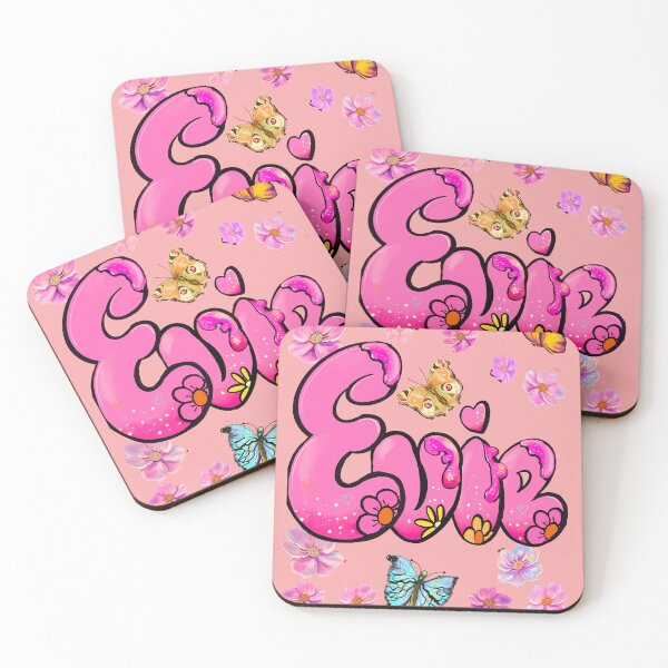 Item preview, Evie name with flowers - purple floral butterfly aesthetic  designed and sold by Artonmytee.