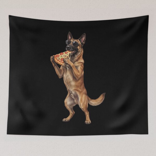 Item preview, Funny Belgian Malinois Eating Pizza Dog Mom Dad Lover designed and sold by TerryConnells.