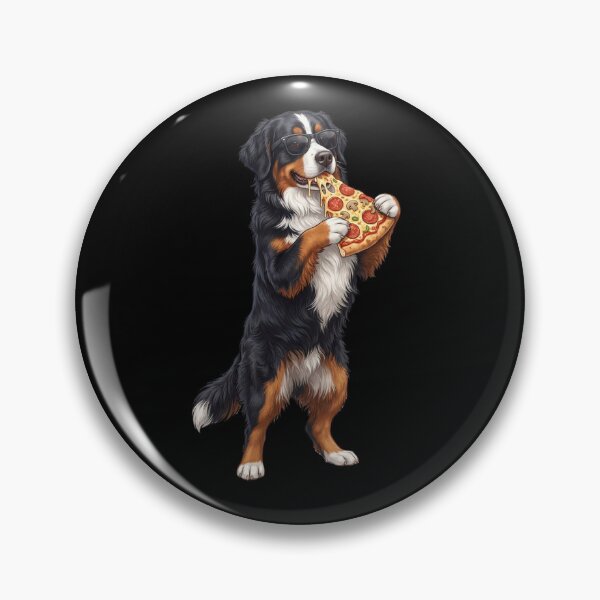 Item preview, Funny Bernese Mountain Dog Eating Pizza Dog Mom Dad Lover designed and sold by TerryConnells.