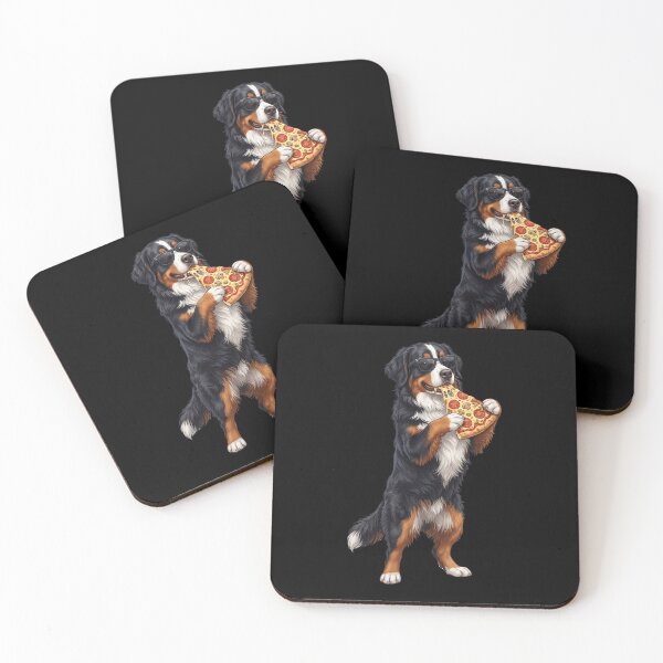 Item preview, Funny Bernese Mountain Dog Eating Pizza Dog Mom Dad Lover designed and sold by TerryConnells.