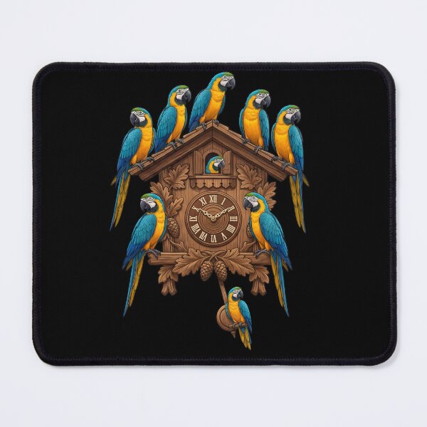 Item preview, Funny Blue and Gold Macaw Parrot Clock Mom Dad Lover designed and sold by TerryConnells.