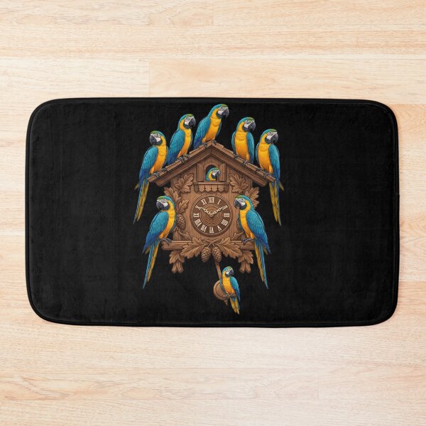 Item preview, Funny Blue and Gold Macaw Parrot Clock Mom Dad Lover designed and sold by TerryConnells.