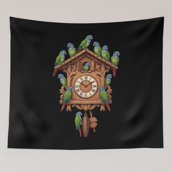 Item preview, Funny Blue Crowned Conure Parrot Clock Mom Dad Lover designed and sold by TerryConnells.