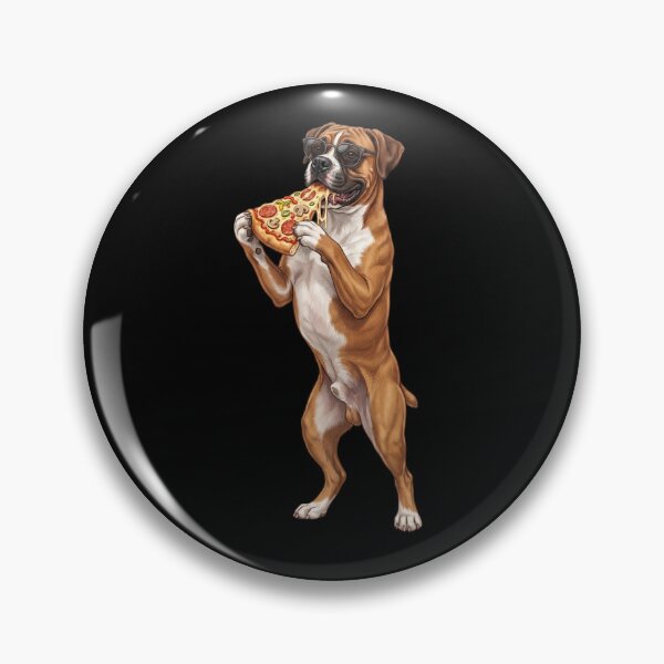 Artikelvorschau, Lustiger Boxer isst Pizza – Hundemama – Hundepapa – Liebhaber entworfen und verkauft von TerryConnells.