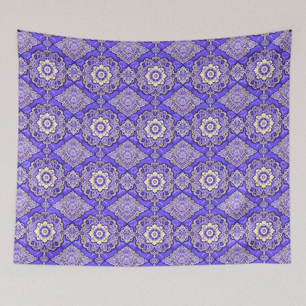 Item preview, Luminous Purple & Gold style Botanical Mandala – Spiritual Floral Symmetry Art for Calm and Mindfulness designed and sold by CreativeCanvas8.