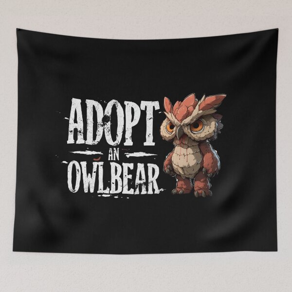 Item preview, Adopt An Owlbear Cute Fantasy Monster Creature designed and sold by Fenay Designs.