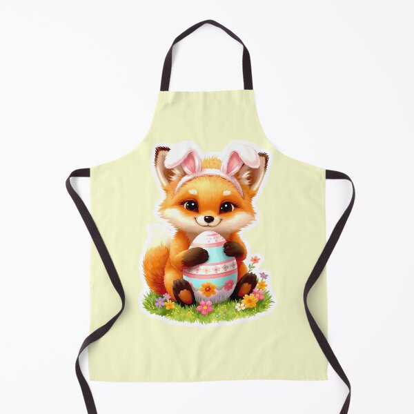Item preview, Easter Fox with Bunny Ears Holding Egg – Spring Animal Illustration designed and sold by Aileen404.