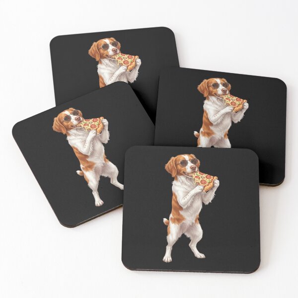 Item preview, Funny Brittany Eating Pizza Dog Mom Dad Lover designed and sold by TerryConnells.
