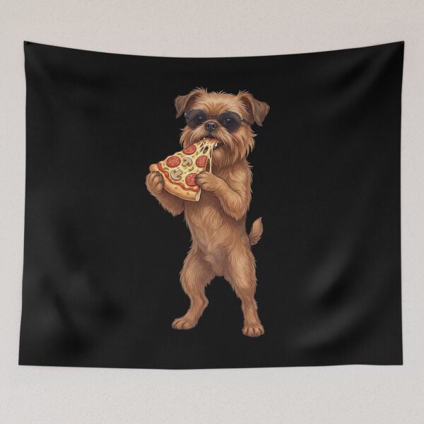 Item preview, Funny Brussels Griffon Eating Pizza Dog Mom Dad Lover designed and sold by TerryConnells.