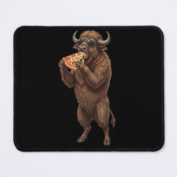 Item preview, Funny Buffalo Eating Pizza Animal Lover designed and sold by TerryConnells.