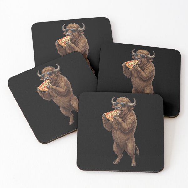 Item preview, Funny Buffalo Eating Pizza Animal Lover designed and sold by TerryConnells.