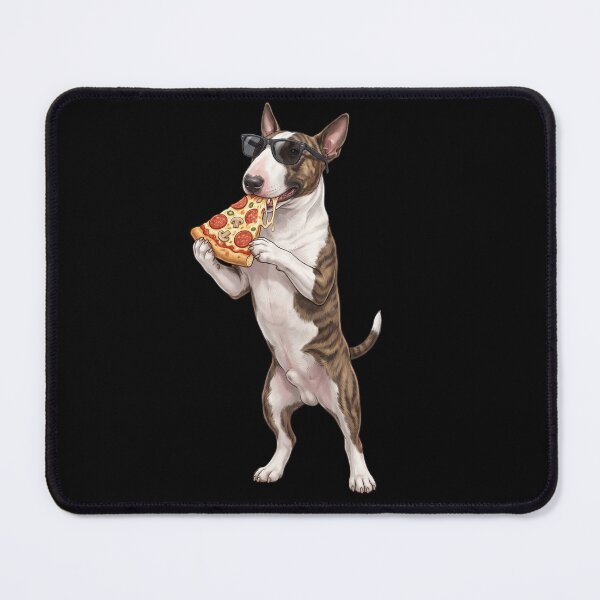 Item preview, Funny Bull Terrier Eating Pizza Dog Mom Dad Lover designed and sold by TerryConnells.