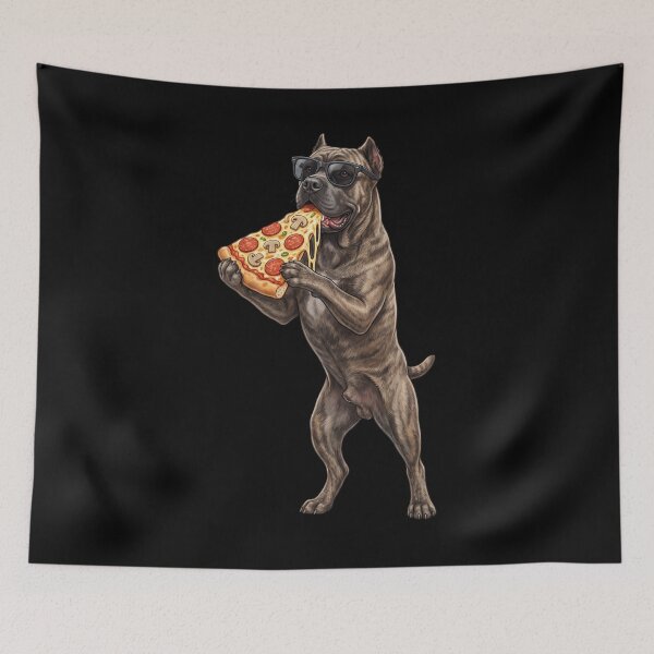 Artikelvorschau, Lustiger Cane Corso isst Pizza, Hundemama, Hundepapa, Hundeliebhaber entworfen und verkauft von TerryConnells.