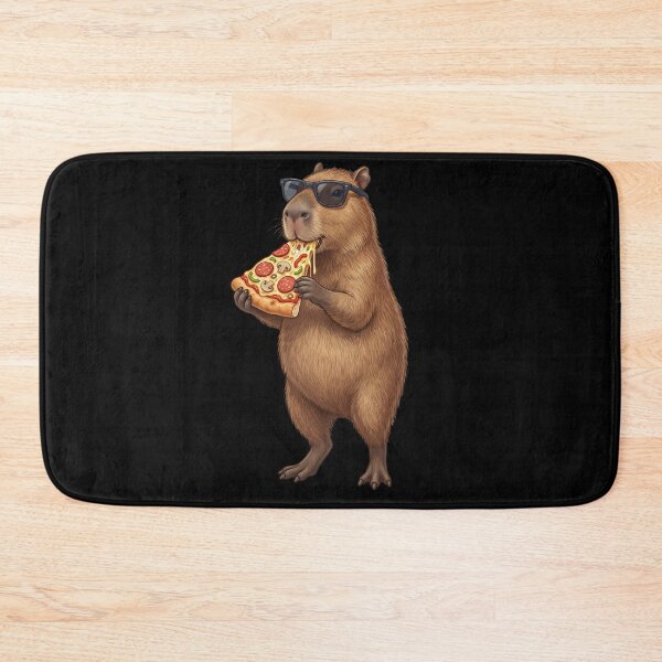 Item preview, Funny Capybara Eating Pizza Animal Lover designed and sold by TerryConnells.