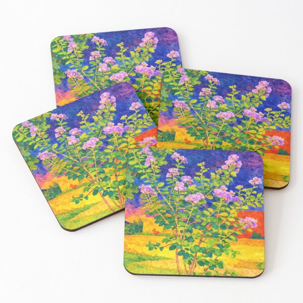 Item preview,  Myrtle Tree Collage – Colorful Botanical Children’s Illustration designed and sold by SWSandraWechner.
