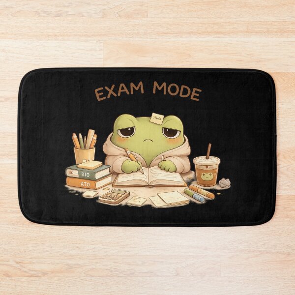 Item preview, Frog Studying Exam Mode | Cute Kawaii Student Aesthetic | Relatable Study Stress Design designed and sold by The Mood Index.