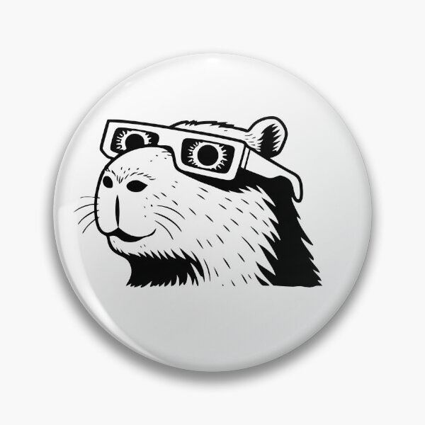 Item preview, Capybara wearing total solar eclipse glasses designed and sold by charlypicazo.