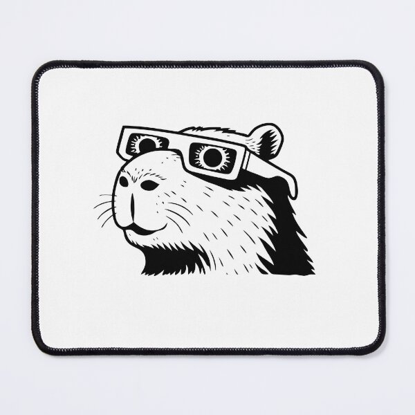 Item preview, Capybara wearing total solar eclipse glasses designed and sold by charlypicazo.