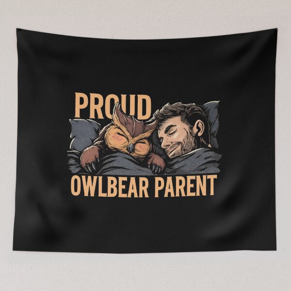 Item preview, Proud Owlbear Parent Cute Sleeping Creature Gamer designed and sold by Fenay Designs.