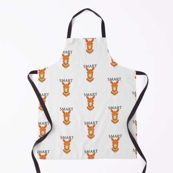 Item preview, Smart Donkey Illustration — Quirky Retro Orange Burro with Glasses and Pearls designed and sold by Colorful-Garden.