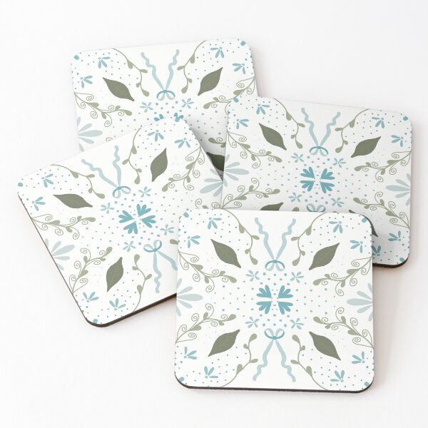 Item preview, Whimsical Coquette Floral Bows Folk Art Pattern designed and sold by Seamlessly Buffalo.