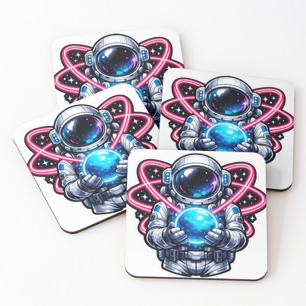 Item preview, Neon Astronaut Holding Galaxy Planet designed and sold by Hellohychandan.