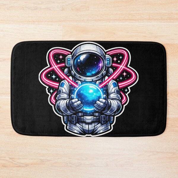 Item preview, Neon Astronaut Holding Galaxy Planet designed and sold by Hellohychandan.