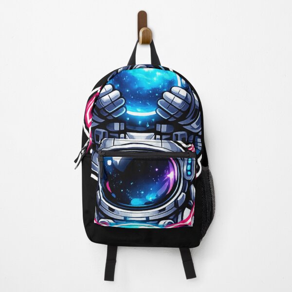 Item preview, Neon Astronaut Holding Galaxy Planet designed and sold by Hellohychandan.