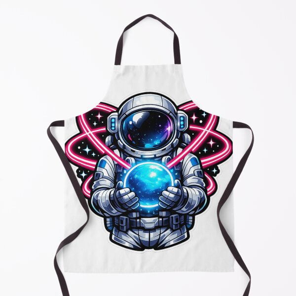 Item preview, Neon Astronaut Holding Galaxy Planet designed and sold by Hellohychandan.